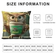 thumbnail image 5 of Orinice Owl Graphic Decorative Cotton Linen Throw Pillow Cover for Home Couch Living Room Bed Sofa - 1PC 22x22in, 5 of 5