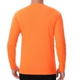 thumbnail image 3 of High Visibility Safety Work T-Shirt for Men, Pure Dry Fit Hi Vis Crew Long Sleeve Work Shirt | Reflective Lightweight Safety Neon Orange 5.5oz 100% Polyester Quick Dry Tees, Size 4XL, Pack of 2, 3 of 5