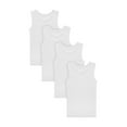 thumbnail image 2 of Buyless Fashion Big Girls Tagless Cami Scoop Neck Undershirts White Cotton Tank With Trim (8 Pack)  - TW18-GWW-9-10, 2 of 6