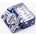 thumbnail image 4 of Regal Games Double 12 Colored Number Dominoes Mexican Train Game Set with Plastic Hub, 91 Numbered Domino Tiles, 4 Plastic Trains, and Collectors Tin, 4 of 6