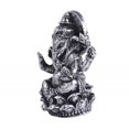 thumbnail image 2 of Thai Decor Ganesha Buddha Statue Hindu God of Success Sitting on Lotus Aquarium Fish Tank Resin Decorations (Silver), 2 of 5