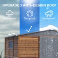 thumbnail image 4 of 10×8FT Outdoor Storage Shed, Iron-Wood Combination Tool Shed with Side Window and Lockable Door, Weather-Resistant Garden Shed with Slooping Roof and Air Vent for Patio Lawn, 4 of 9
