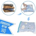 thumbnail image 5 of PinesC Lot de 8 Sacs de Compression pour Voyage, Sacs de Rangement sous Vide Réutilisables Sans Pompe pour Vêtements, Literie, Valises Pack Varié, 5 of 5
