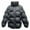 Black, variant on Womens Puffer Jacket 3D Woven Stand Collar Zip Up Long Sleeve Puffy Quilted Jackets Oversized Solid Thick Warm Streetwear Down Coat Winter Fashion Outerwear 2025