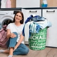 thumbnail image 6 of Laundry Basket Laundry Basket Personalized Laundry Hamper for Bathroom Bedrooms Dirty Clothes Hamper Storage Basket for Kids Boys Girls Baby Men Women, A Blue Fabric Dirty Clothes Storage Basket, 6 of 9