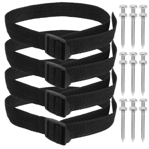 ORDDIART 1 Set Lawn Aerator Spikes Adjustable Strap Nylon Black Garden Care Tools