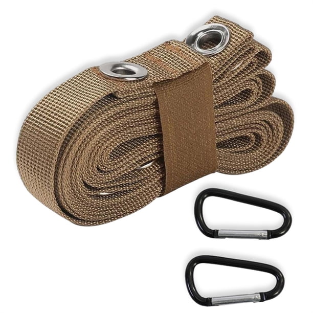 Yuarrent Colgador de cordón para acampar, correa de almacenamiento para campamento, extensión de dosel para exteriores, línea de ropa, suministros de Decoración del hogar Caqui Yuarrent HA028295-02