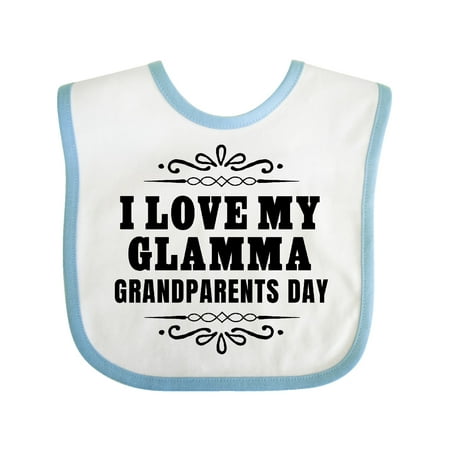 

Inktastic Grandparents Day I Love My Glamma Gift Baby Boy or Baby Girl Bib