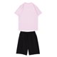 thumbnail image 3 of Sueño Traje de pantalón corto con cintura elástica y cuello redondo de manga corta estampado informal para niño Rosa 120, 3 of 3
