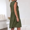 thumbnail image 4 of Ovzne Robes d'Été pour Femmes Robe Unie Manches Courtes Col Rond Aguichant Élégante Boîte de Nuit Fête Tunique Mini Robes Décontractées Vacances Robe Grande Taille Liquidation, 4 of 7
