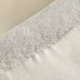 thumbnail image 4 of Phantoscope Deluxe Soft Faux Rabbit Fur Series Decorative Throw Pillow, 18" x 18", Gray, 2 Pack, 4 of 4