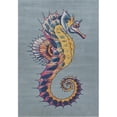 thumbnail image 1 of LR Resources OCEAN81675BUC7995 Tropical Seahorse Indoor & Outdoor Rectangle Area Rug - Multi Color, 1 of 1