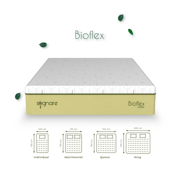 Sognare Colchon Hibrido Queen Size Modelo Bioflex Latex Bodega Aurrera en linea