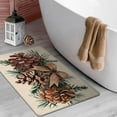 thumbnail image 6 of Winter Pine Cone Decorative Front Door Mat, Bow Pine Needle Red Berry Welcome Doormat Indoor Outdoor Non-Slip Floor Entryway Rug, Christmas Seasonal Home Kitchen Decoration 17x30 Inch, 6 of 6