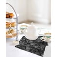 thumbnail image 4 of Black Geometric Kitchen Dish Towels for Drying Dishes Set of 2, Contemporary Minimalism Abstract Pattern Waffle Weave Microfiber Hand Tea Bathroom Towels Quick Dry & Absorbent Towel 12x12, 4 of 7