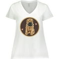 thumbnail image 3 of Inktastic Chinese Shar-Pei Dog Art Women's Plus Size V-Neck T-Shirt, 3 of 5