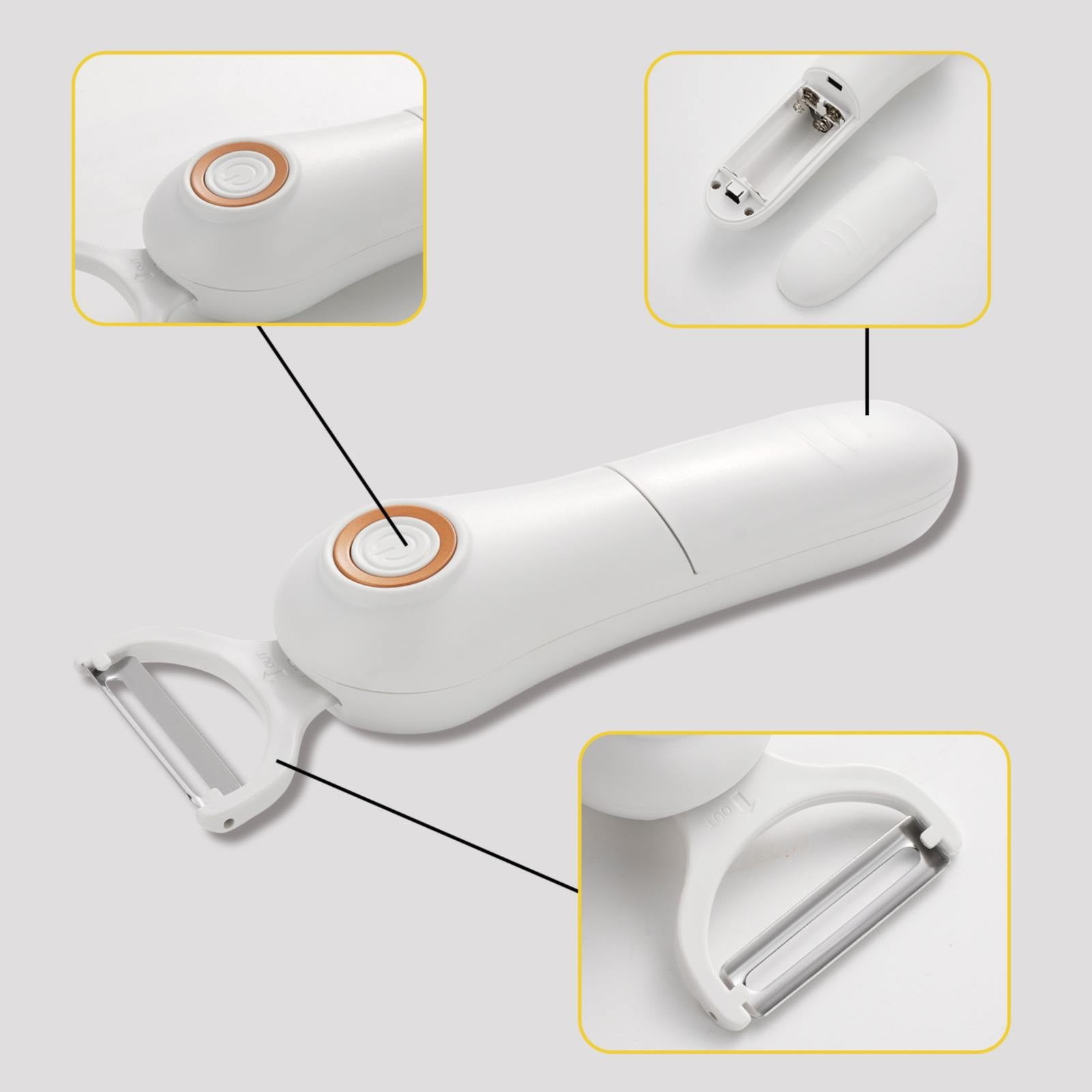 Mingjia Peeler,1*Electric Peeler Labor-Saving Completely Stylish Portable Electric Shredder,Cordless 3 Peeler Handheld Vegetable Peeler Usb Rechargeable Potato Peeler with 3 Cutting Easy To Operate