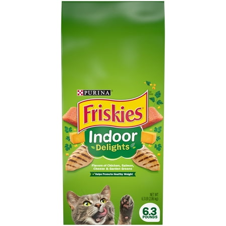 Friskies Indoor Dry Cat Food, Indoor Delights, 6.3 lb. Bag