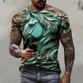 thumbnail image 2 of ZCFZJW 3D Horse Print T-Shirts for Men Big and Tall Regular Fit Casual Summer Short Sleeve Western Shirts Vintage Print Daily Vacation Tees Tops Multicolor#09 XXL, 2 of 6