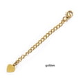 thumbnail image 3 of Langgg Chaîne d'Extension Queue Collier Bijoux de Corps Fermoir Rallonge Suspendu Or, 3 of 6