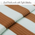 thumbnail image 4 of Cozy Line Home Fashions Cozy Line Joslyn Stripe Reversible Cotton Quilt Bedding Set King, 4 of 4