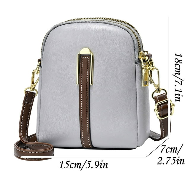 Cell Phone Crossbody Bag,Crossbody Bags Leather Lightweight Mini Crossbody Shoulder Phone Bag, Body Bag Embroidered Thread Shoulder Straddle Bag Mobile Phone Bag Clear Crossbody Bag