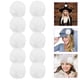 thumbnail image 4 of 12 pompones de piel sintética para sombreros y zapatos, pinzas blancas de bola esponjosa para decoración navideña, accesorios suaves y afelpados para zapatos y manualidades, 4 of 7