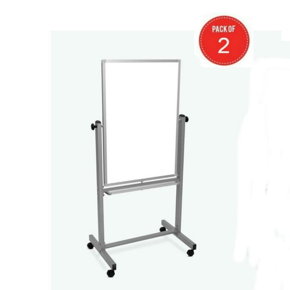 Luxor Double Sided Magnetic Mobile Whiteboard 24"