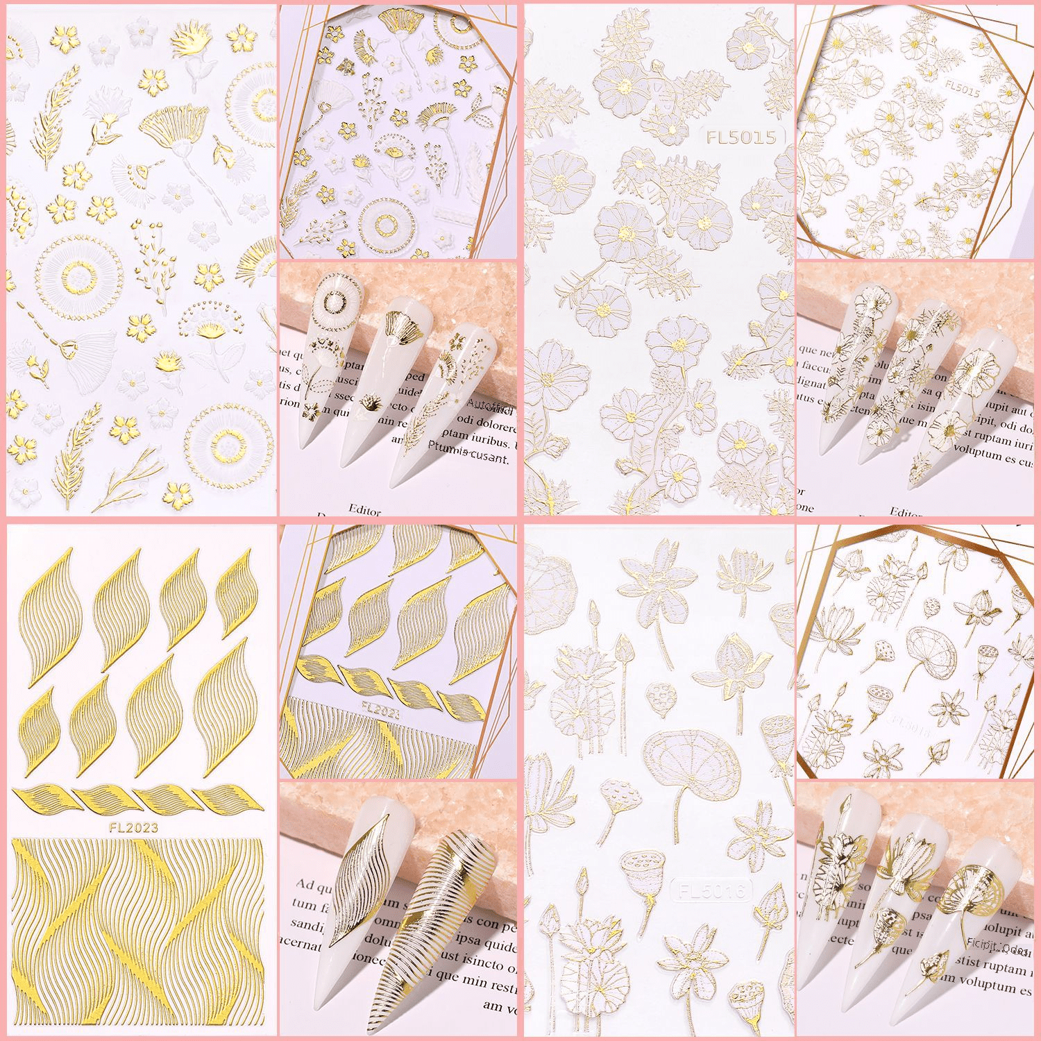 Nail set full set diy shop nail pen tool nail stickers hollow rivet jewelry drill-black
