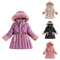 thumbnail image 4 of JHLZHS Girls Cardigan Sweaters 10-12 Teal Children's Winter Padded Padded Jacket Thickened Fashion Down Jacket Girls Fall Coat Size 14-16 Winter Jacket for Toddler Girls 3T, 4 of 4