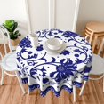 thumbnail image 6 of Blue and White Porcelain Paint Round Tablecloth Flower Table Cover Washable Tablecloths for Kitchen Dining Party Home Decor 60 inch, 6 of 6