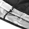 thumbnail image 3 of Weatherproof Propane Fire Pit Cover - 24x27 Inch Heavy-Duty Polyester with Silver Coating, Windproof Adjustable Drawstring & Sturdy Handles, Outdoor Patio Fireplace Protection, Black with Vibrant, 3 of 6
