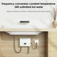 thumbnail image 6 of Mini Electric Tankless Water Heater 3000W 110V Constant Temperature Instant Hot Water Heater with Remote Control Digital Display On Demand Hot Water Heater-White, 6 of 6