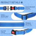 thumbnail image 4 of Collar para perros Nobleza ajustable reflectante para perros grandes azul, 4 of 8