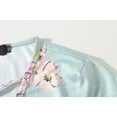 thumbnail image 4 of SSLR Womens T Shirts V Neck Criss Cross Floral Tee Short Sleeve T Shirt, 4 of 6