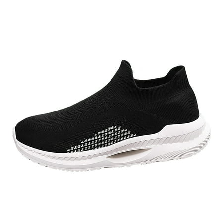

Ediodpoh Women s Foreign Trade Sports Shoes Fly Woven Breathable and Versatile Non Casual Running Shoes Outdoor Shoes for All Seasons Sneakers for Women Black 8