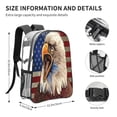 thumbnail image 4 of Sikiie Eagle With USA Flags Clear Backpack, Transparent Bookbag for School for Women Men, Capacity Clear Bag for College, Travel, 4 of 7