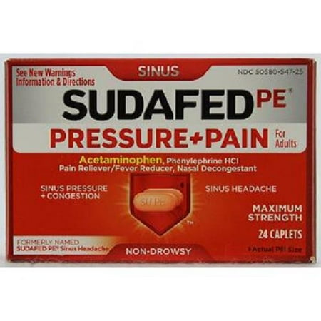 Sudafed Pe, Pressure+Pain, Count 1 - Medicine Cold/Sinus/Allergy / Grab Varieties & Flavors