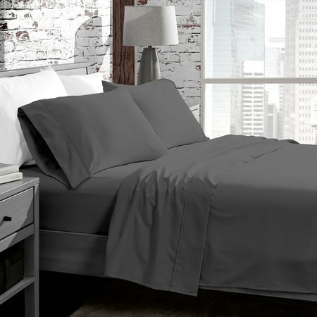 - Premium 1800 Ultra-Soft Microfiber Collection Sheet Set - Double Brushed - Hypoallergenic - Wrinkle Resistant - Deep Pocket (Queen, Grey)