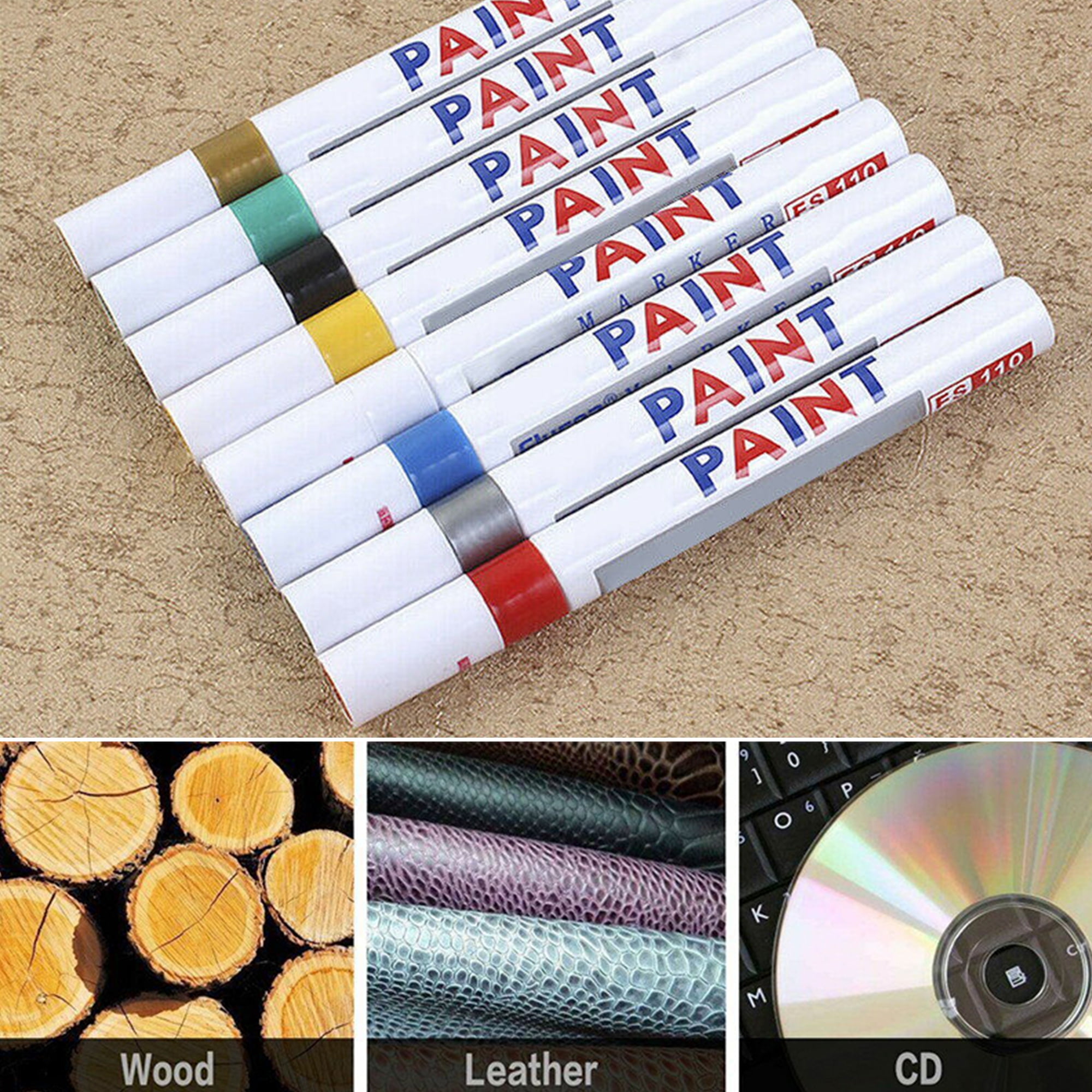 Tire Paint Marker Pen Pack Of 6/12 Anti-fading Quick Dry Oil Base