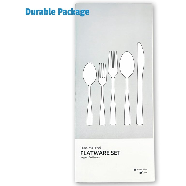40PCS Stainless Steel Silverware Set, Flatware Set for