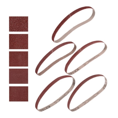 1/2 x 18 Inch Sanding Belts 50 Pcs 40/80/120/180/240 Grits Aluminum Oxide for Metal Polishing Knife Sharpening Weld