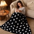 thumbnail image 5 of Under 1 dollar Halloween Savings Ghost Print Halloween Flannel Throw Blanket Soft Lap Cover for Sofa Bed office Camping Naps Multi-Purpose Holiday Decor Blanket Halloween Decorations indoor Outdoor, 5 of 7