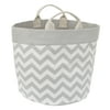 Little Love by NoJo Infant Chevron Fabric Storage Tote, Gray and White