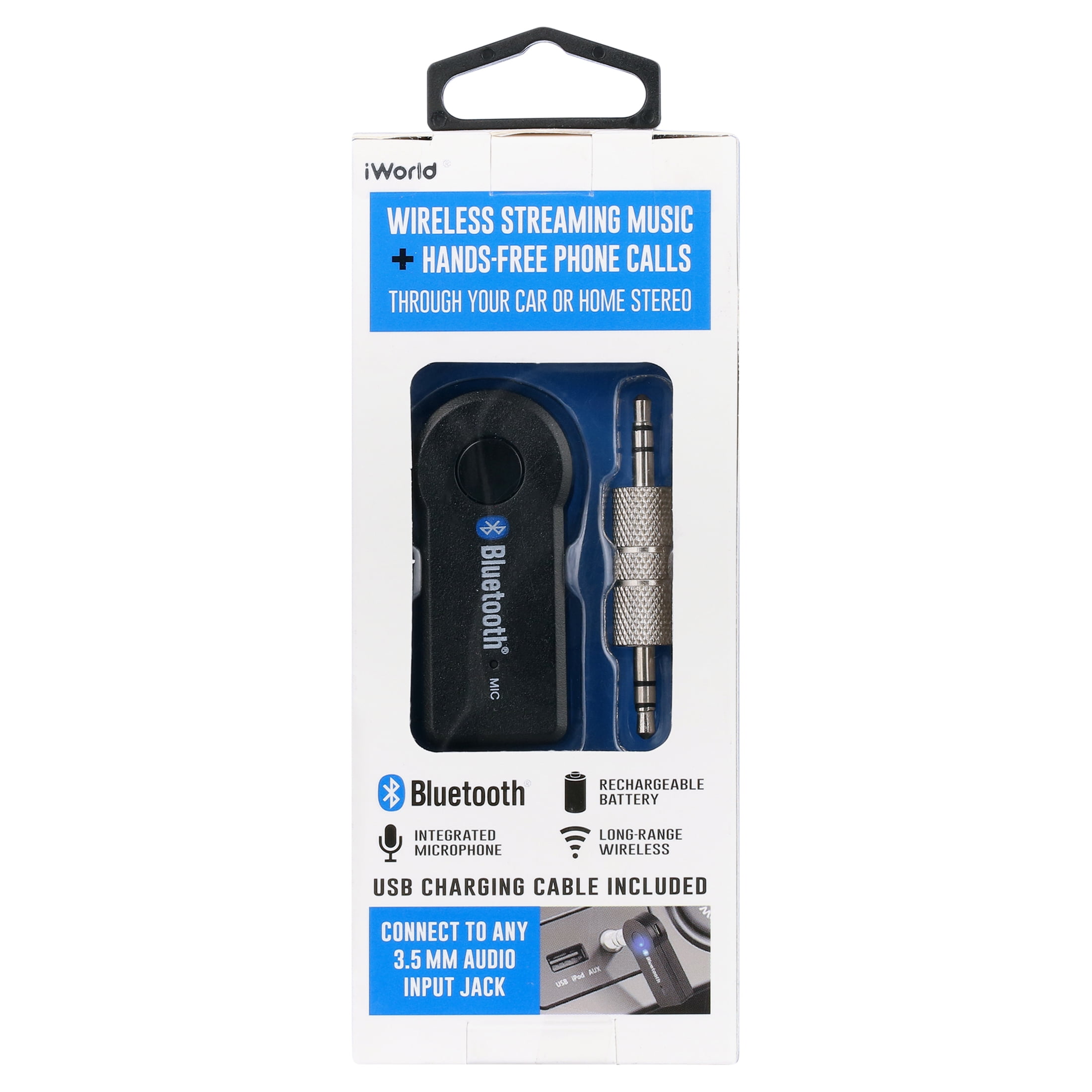 iWorld Bluetooth Audio Car Kit, Stream Music and Calls Hands Free