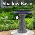 thumbnail image 3 of Sunnydaze Rennes Ceramic Bird Bath with Lava Finish -Blue Glazed Bowl with Blue Distressed Ceramic Finish - 22.5", 3 of 10