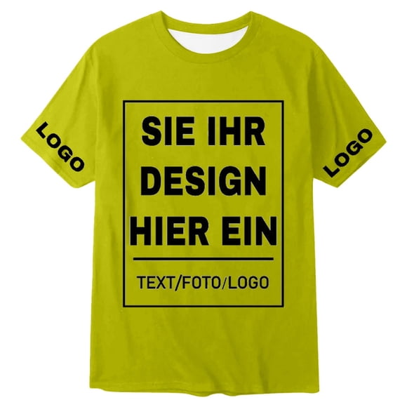 Men's Summer Short Sleeve T Shirt DIY Custom T Shirt for Everyday Casual Wear—Breathable Blend Top with Print Design