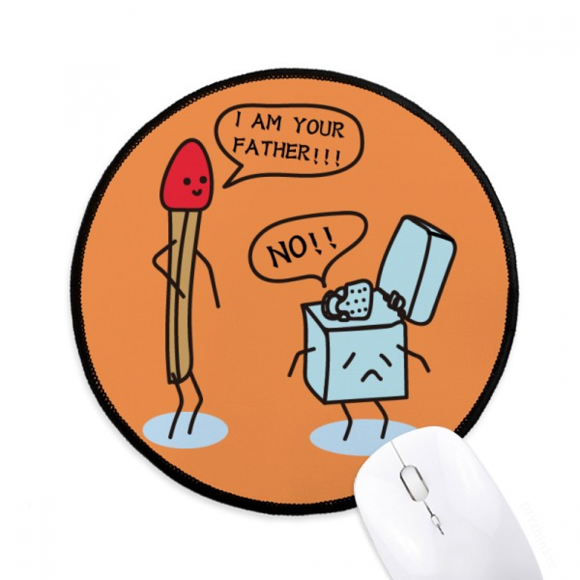 Lighter Match Life Consanguinity Mouse Pad Desktop Office Round Mat for Computer