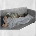 thumbnail image 6 of Iguana Soft Flannel Fleece Throw Blanket, Green Iguana Showing Tongue Nature Photography Realistic Animal Design, Cozy Plush for Indoor and Outdoor Use, 50" x 60", Pale Sage Green White, by Ambesonne, 6 of 6