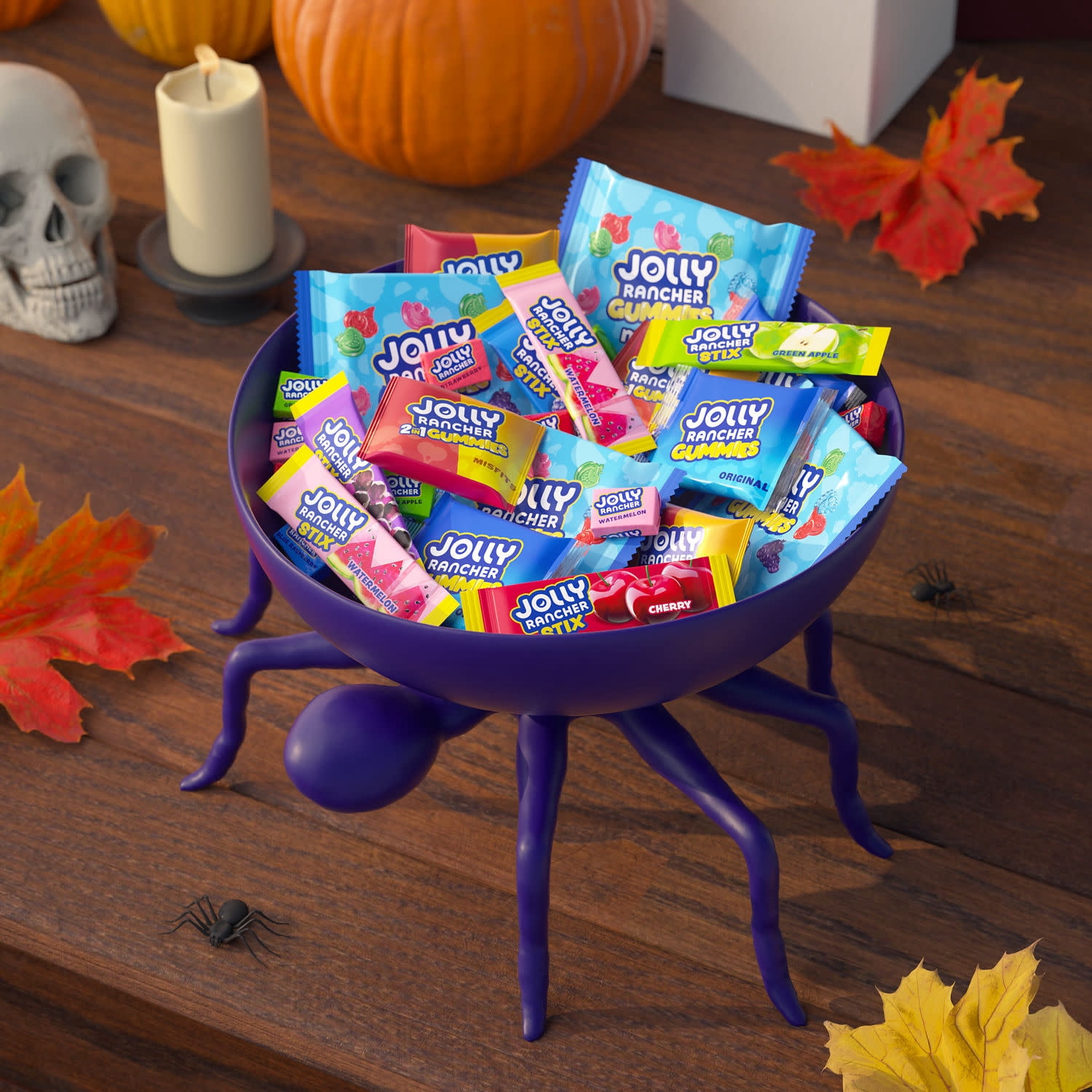 Jolly Rancher Assorted Fruit Flavored Halloween Candy, Bulk Bag 79.07 oz, 275 Pieces